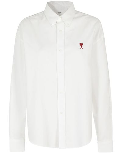 Ami Paris Boxy Fit Shirt - White