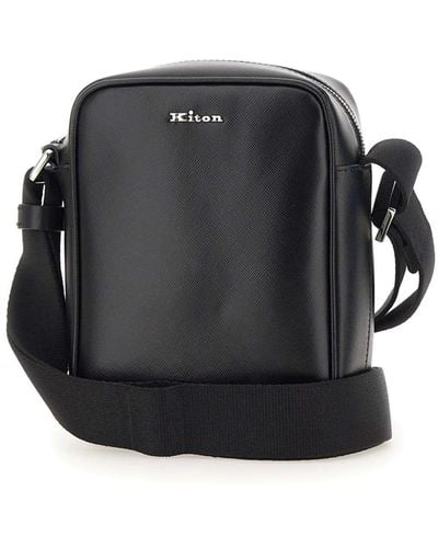 Kiton Leather Bag - Black