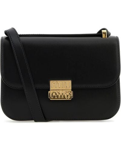 Miu Miu Leather Shoulder Bag - Black