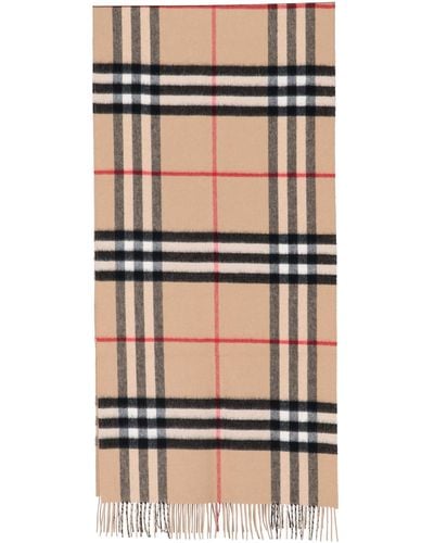 Burberry Double-face Cashmere Scarf - Natural