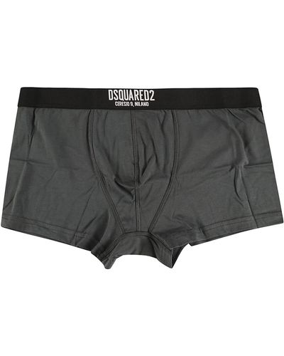 DSquared² Logo Waist Boxer Shorts - Black