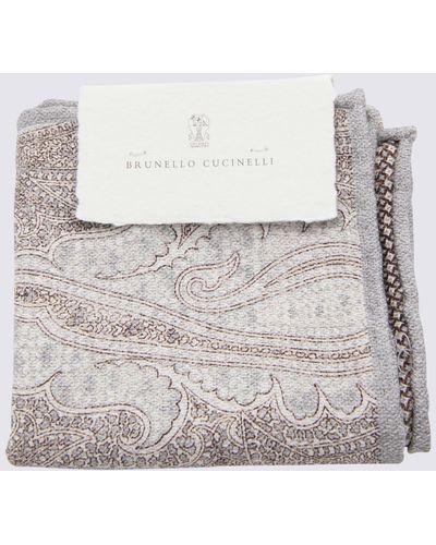 Brunello Cucinelli Silk Scarves - Gray