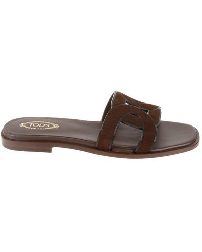 Tod's Cut Out Detailed Sandals - Brown