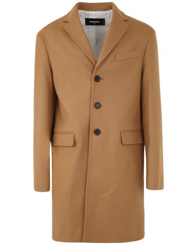 DSquared² Soft Shoulder Coat - Brown
