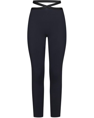 Palm Angels Ribbed Jersey leggings - Blue