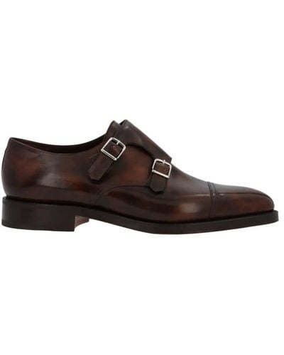 John Lobb William Monk-strap Leather Shoes - Brown