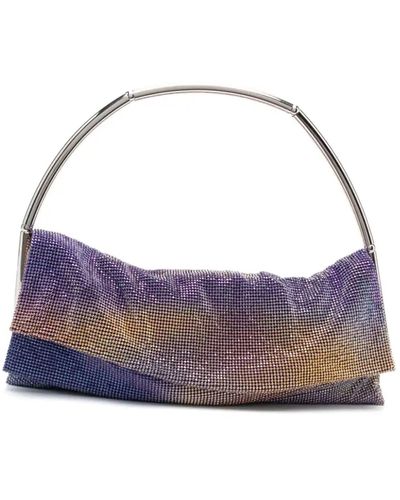 Benedetta Bruzziches Crystal Embellishment Shoulder Bag - Purple