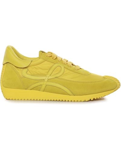 Loewe Flow Runner Leather Trainers - Yellow