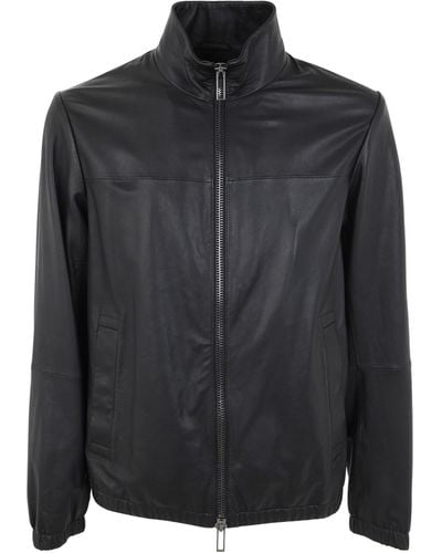 Emporio Armani Leather Jacket Clothing - Black