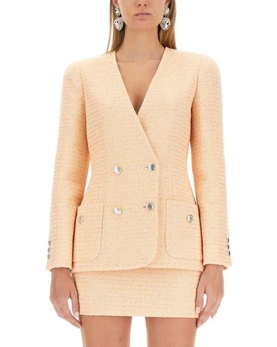 Alessandra Rich Tweed Jacket - Natural