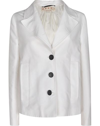 Marni Three-Buttoned Jacket - White