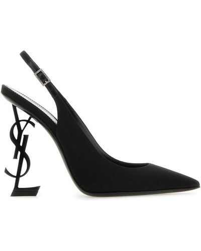 Saint Laurent Crepe Opyum Court Shoes - Black