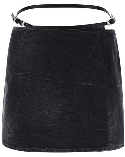 Givenchy Voyou Denim Skirt - Black