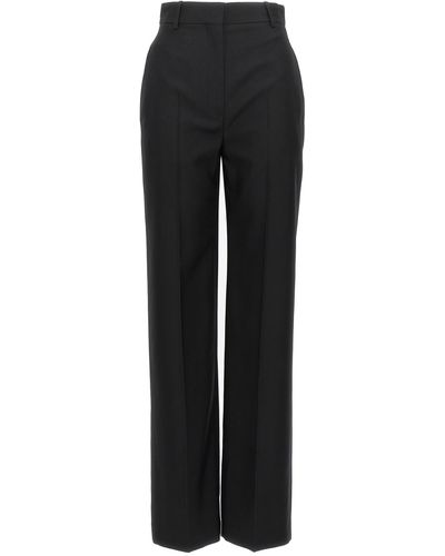 Alexander McQueen Tapered-leg High-rise Wool Pants - Black