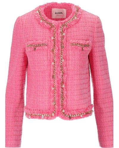 Blugirl Blumarine Pink Bouclé Jacket