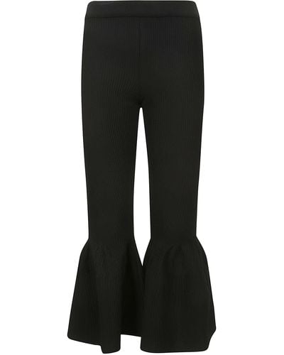 CFCL Hypha Tight Bell Bottom Trousers - Black