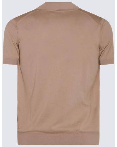 Piacenza Cashmere Cotton Polo Shirt - Natural
