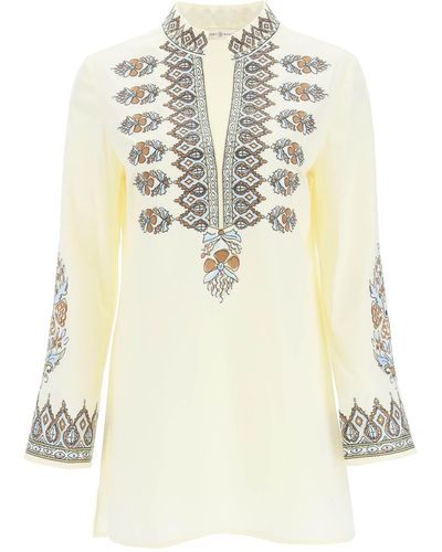 Tory Burch Embroidered Tunic - White