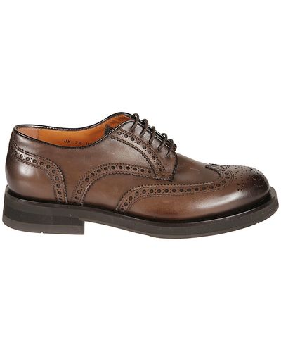 Santoni Patterned Derby Shoes - Brown