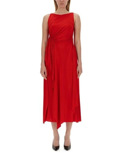Lanvin Dress With Drape - Red