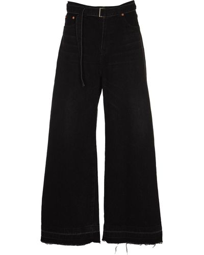 Sacai Belted Jeans - Black