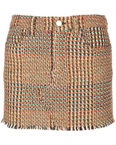 Stella McCartney Wool Tweed Miniskirt - Natural