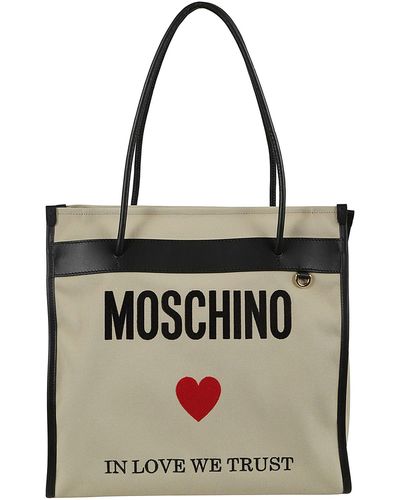 Moschino In Love We Trust Shopper Bag - Black