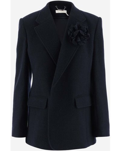 Chloé Wool And Cashmere Blend Jacket - Black