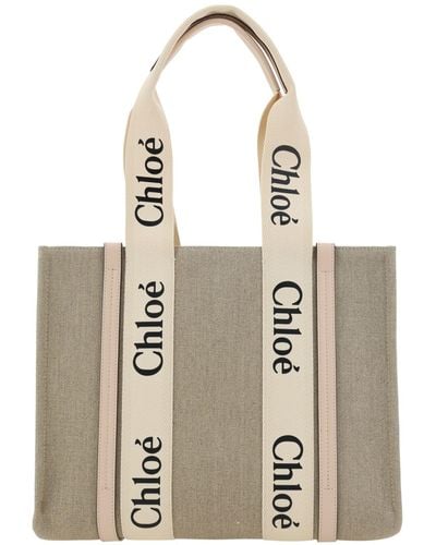 Chloé Woody Handbag - Natural