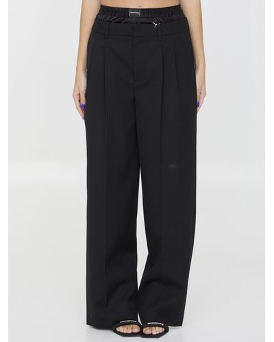 Alexander Wang Tailored Trousers With Brief - Black