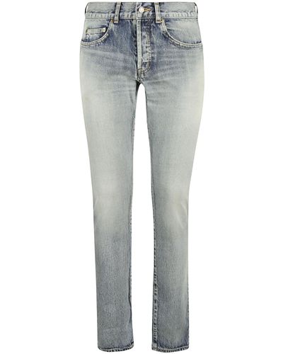 Saint Laurent Skinny Slim Fit Jeans - Blue