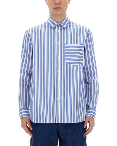 JW Anderson Striped Shirt - Blue