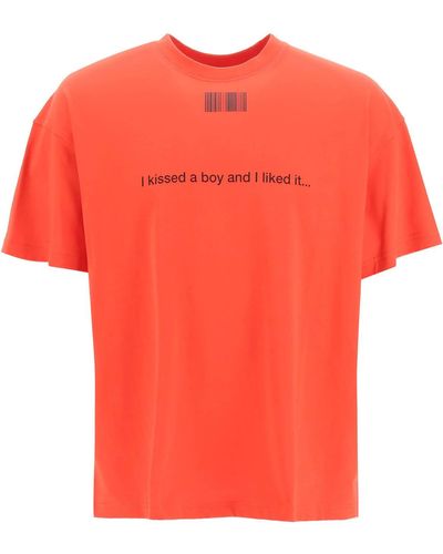 VTMNTS Kissed A Boy T-shirt - Orange
