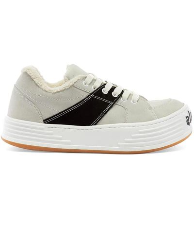 Palm Angels Suede Logo Sneakers - White