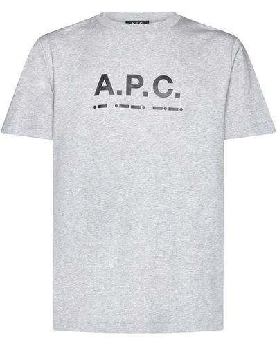 A.P.C. Sven Logo Cotton T-shirt - Gray