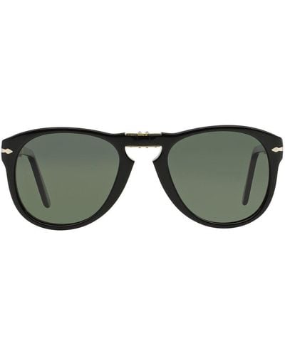 Persol 714 Round Frame Sunglasses - Green