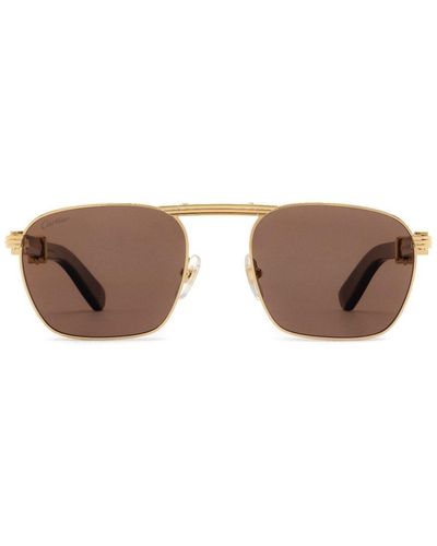 Cartier Eyewear Pilot-Frame Sunglasses - Multicolour