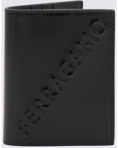Ferragamo Leather Card Holder - Black
