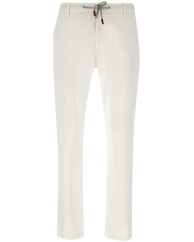 Eleventy Stretch Cotton Pants - White