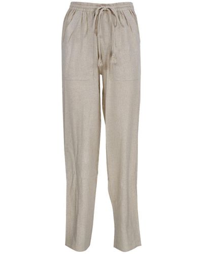 Isabel Marant Mid-Rise Drawstring Tapered Trousers - Grey