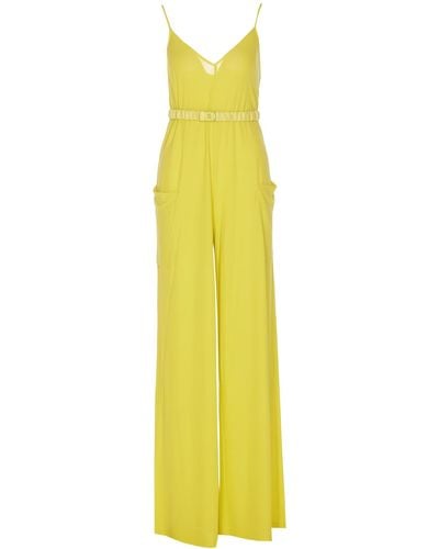 Elisabetta Franchi Cedar Belted Jumpsuit - Yellow