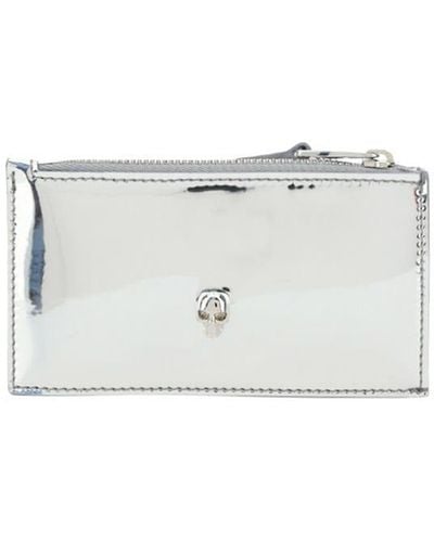 Alexander McQueen Card Case With Motif Of Skull - White