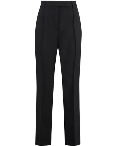 Acne Studios Wool Blend Tailored Trousers - Black