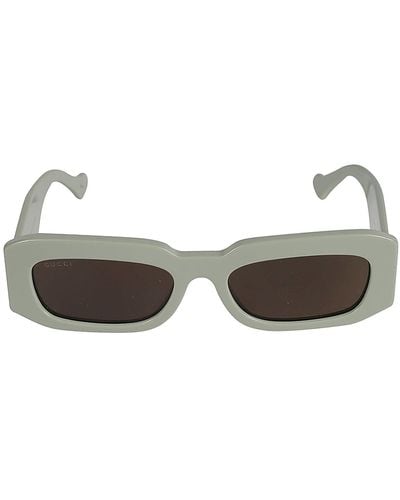 Gucci Rectangle Thick Sunglasses - Green
