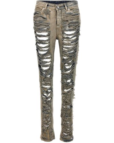 Rick Owens Detroit Cut Jeans - Gray