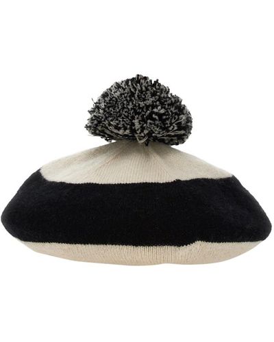 Margaret Howell Hat With Pom Pom - Black