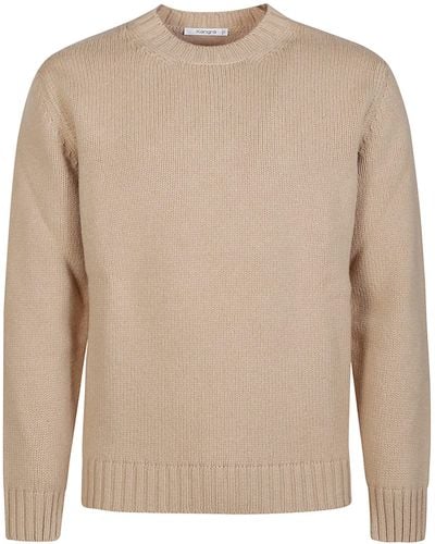 Kangra Basic Round Neck Sweater - Natural