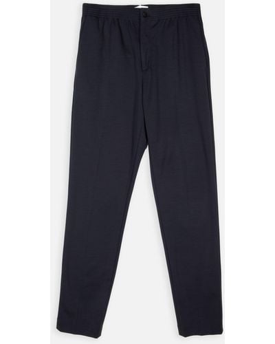 Cellar Door Blue Alfred Coulisse Trousers for Men | Lyst