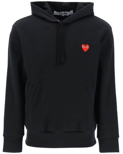 COMME DES GARÇONS PLAY Technical Jersey Hoodie - Black