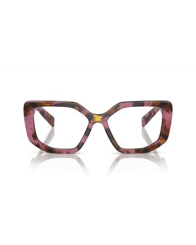 Prada Irregular-frame Glasses - Brown